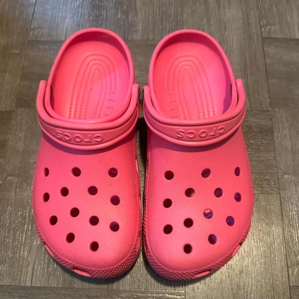 Hot pink crocs size 9